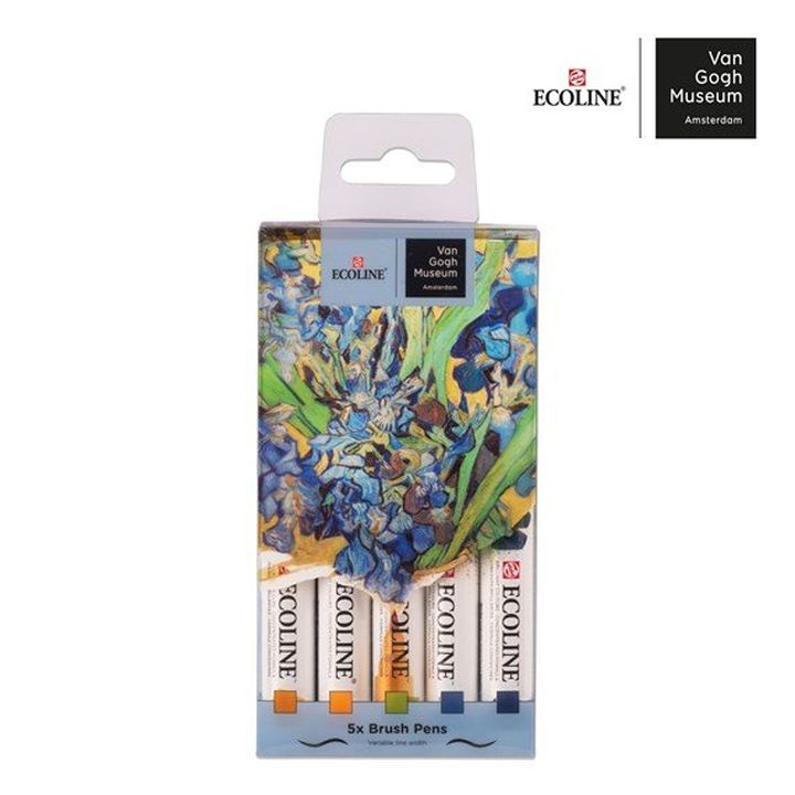 Akvarelové perá Ecoline Brush Pen - Van Gogh Museum / 5 ks