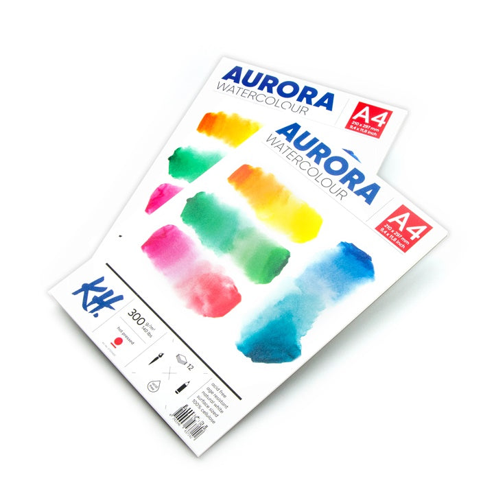 Akvarelový blok AURORA hot press - 12 listový | rôzne formáty — obrázok 1