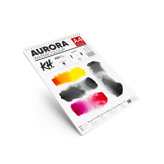Akvarelový blok AURORA hot press so špirálou - 12 listový | rôzne formáty — obrázok 3