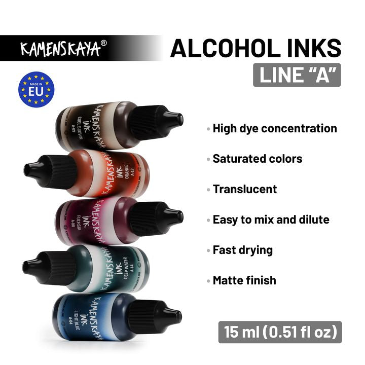 Alkoholový atrament Kamenskaya A-line 15ml | rôzne odtiene — obrázok 2