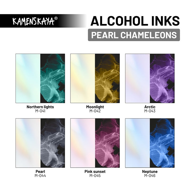 Alkoholový atrament Kamenskaya Nacre Chameleons 15ml | rôzne odtiene — obrázok 2