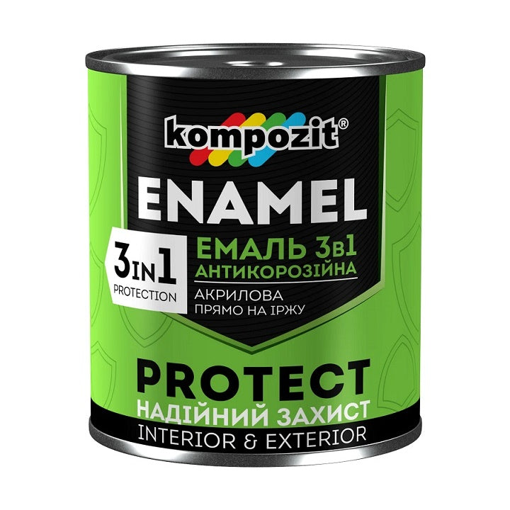 Antikorózny smalt 3 v 1  KOMPOZIT PROTECT  0.75 kg | rôzne odtiene — obrázok 1