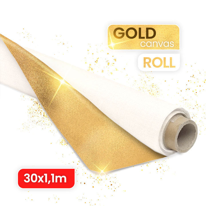 ARTMIE MIDAS zlaté maliarske plátno na rolke 30 metrov - rôzne šírky — obrázok 1