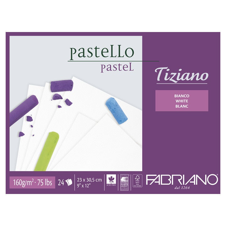Blok bielych papierov pre pastel FABRIANO Tiziano | rôzne rozmery — obrázok 3