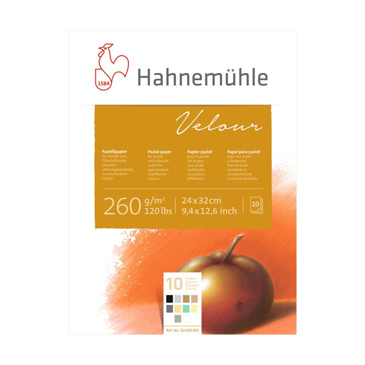 Blok farebných papierov na pastel Hahnemühle Velour | rôzne rozmery — obrázok 1