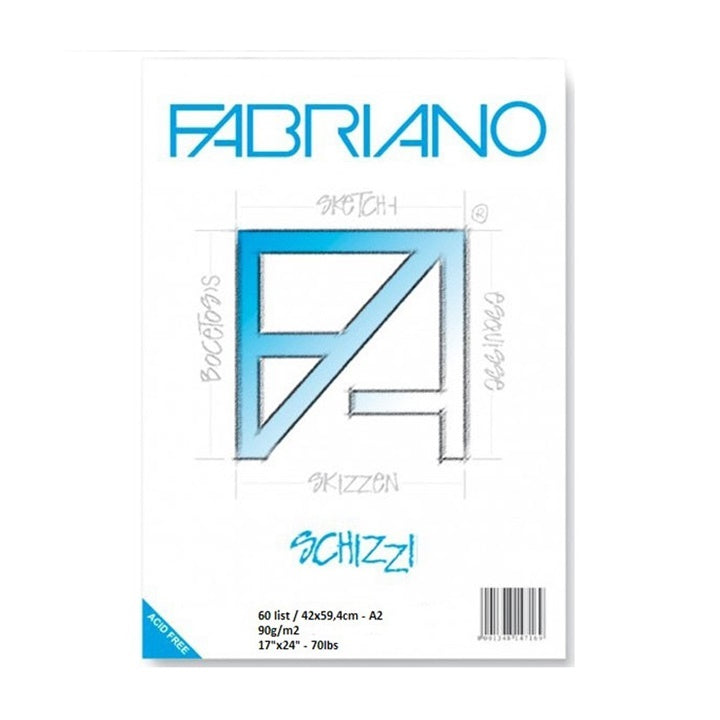 Blok papierov na skicovanie FABRIANO | rôzne rozmery — obrázok 1