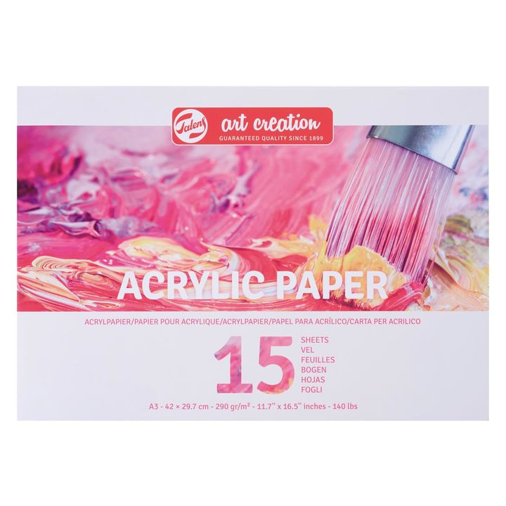 Blok papierov pre akrylové farby 15 listov  | rôzne formáty — obrázok 2
