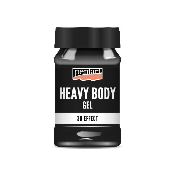 Čierny lesklý heavy body gel Pentart | rôzne objemy — obrázok 3