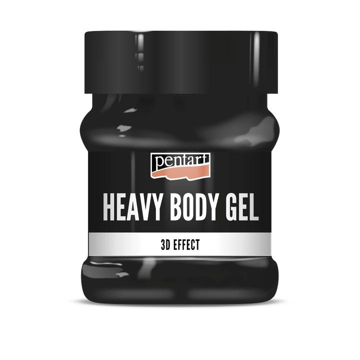 Čierny lesklý heavy body gel Pentart | rôzne objemy — obrázok 4