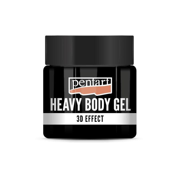 Čierny lesklý heavy body gel Pentart | rôzne objemy — obrázok 2