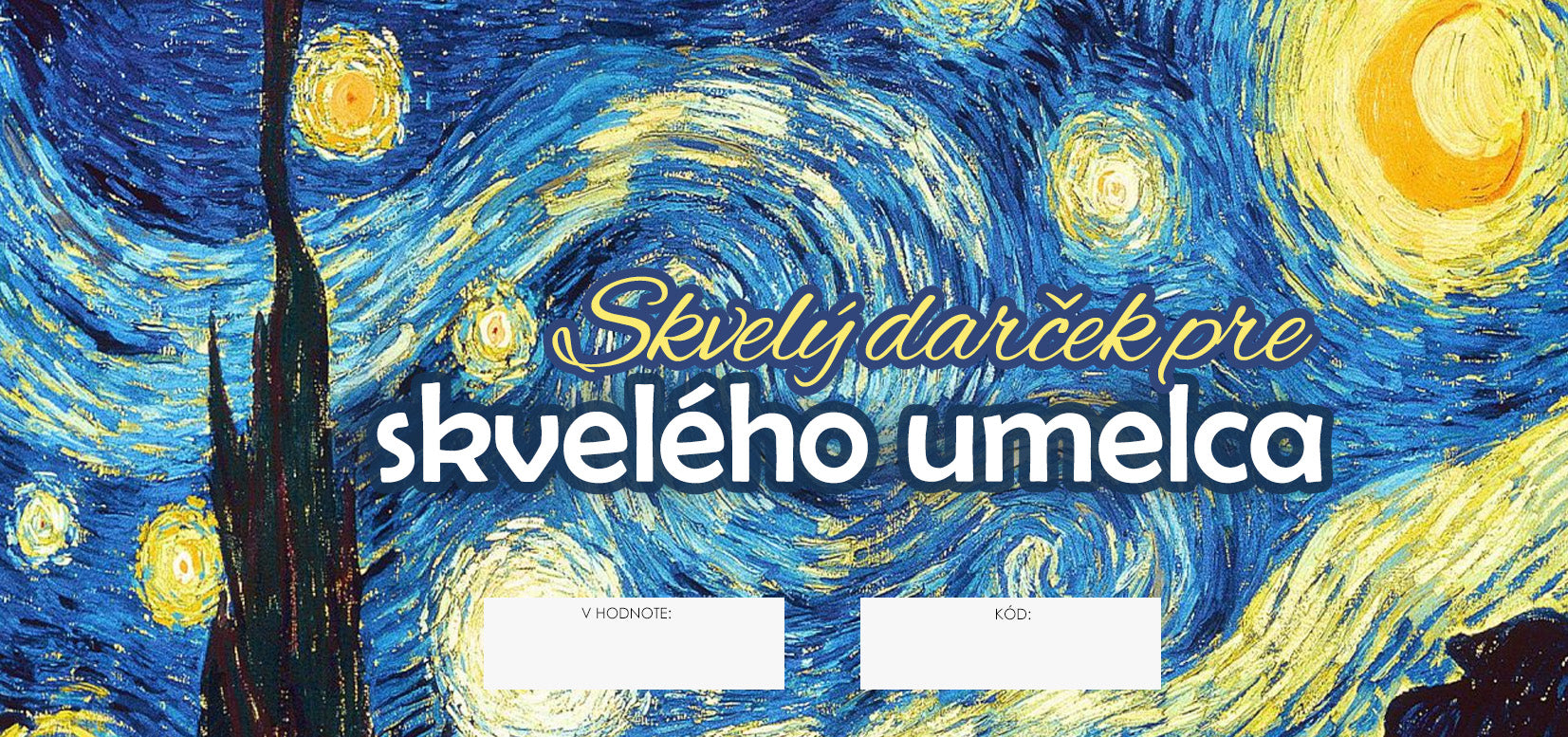 Darčekový POUKAZ - Skvelý darček pre skvelého umelca — obrázok 3