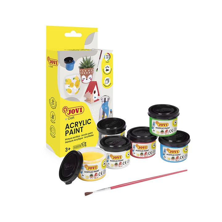 JOVI sada akrylových farieb 6x35 ml + štetec — obrázok 1