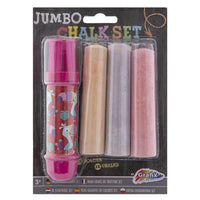 Jumbo kriedy na chodník s držiakom 3 ks | rôzne odtiene — obrázok 4