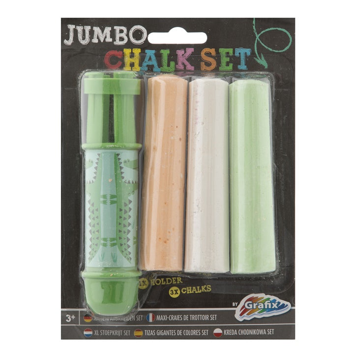 Jumbo kriedy na chodník s držiakom 3 ks | rôzne odtiene — obrázok 3