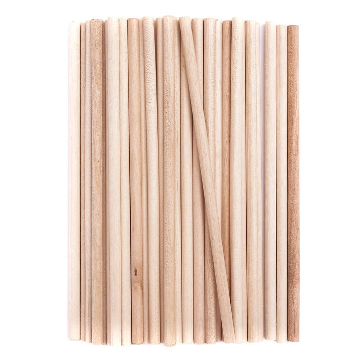 Kreatívne okrúhle paličky Natural 50 ks