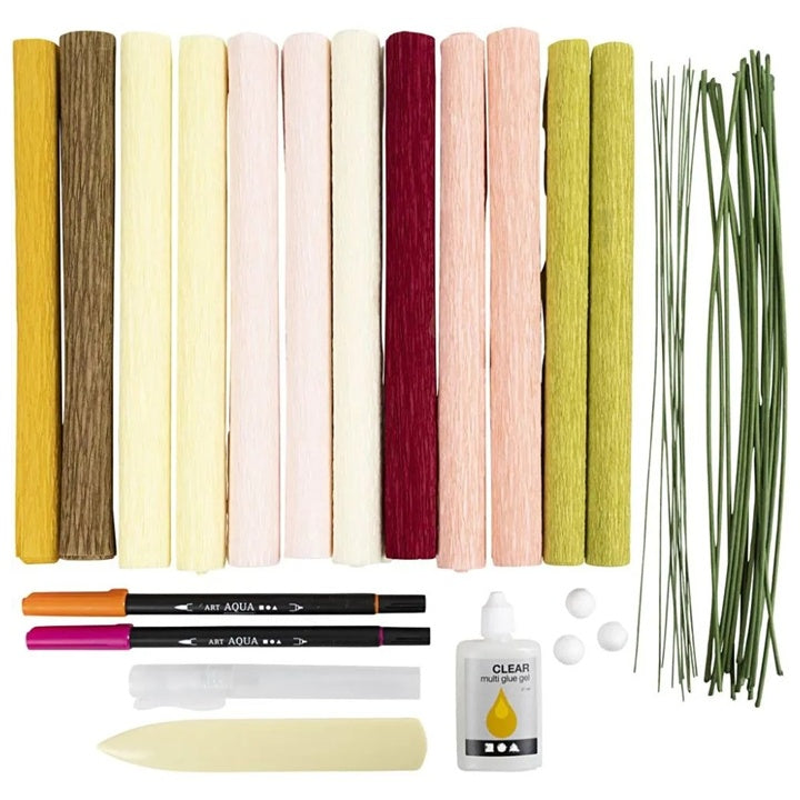 Kreatívny set | Kytica z krepového papiera — obrázok 1