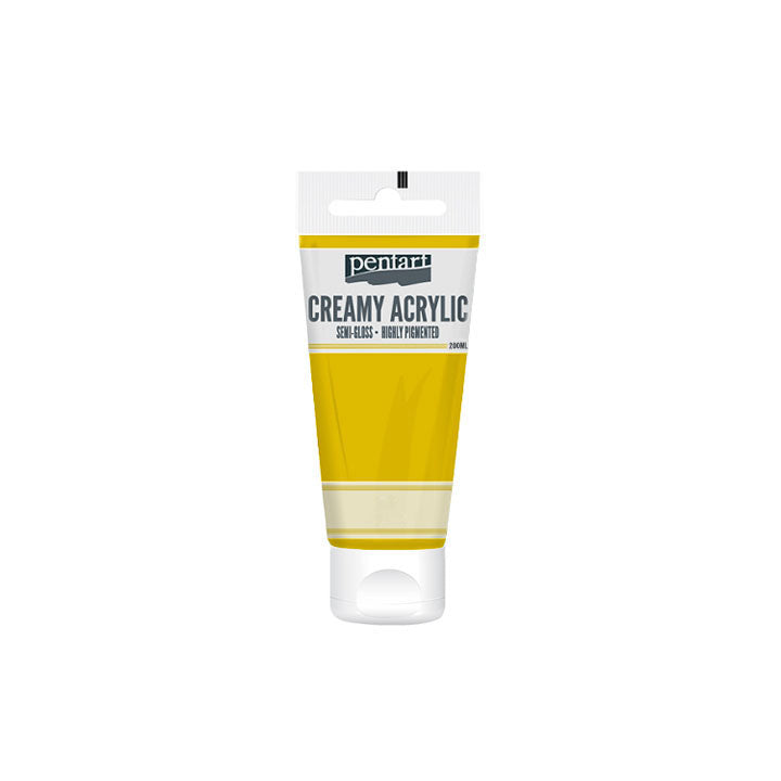 Krémová akrylová farba pololesklá Pentart 200 ml | rôzne odtiene — obrázok 6