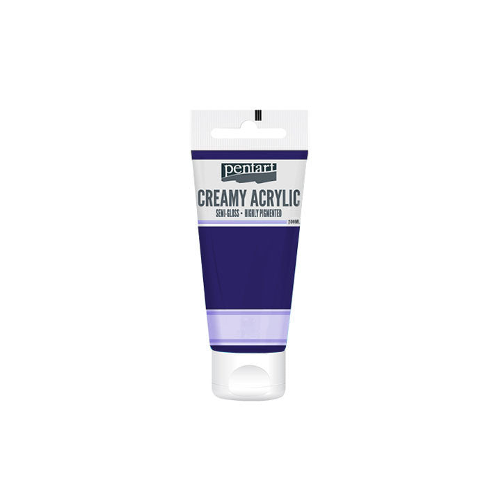 Krémová akrylová farba pololesklá Pentart 200 ml | rôzne odtiene — obrázok 15
