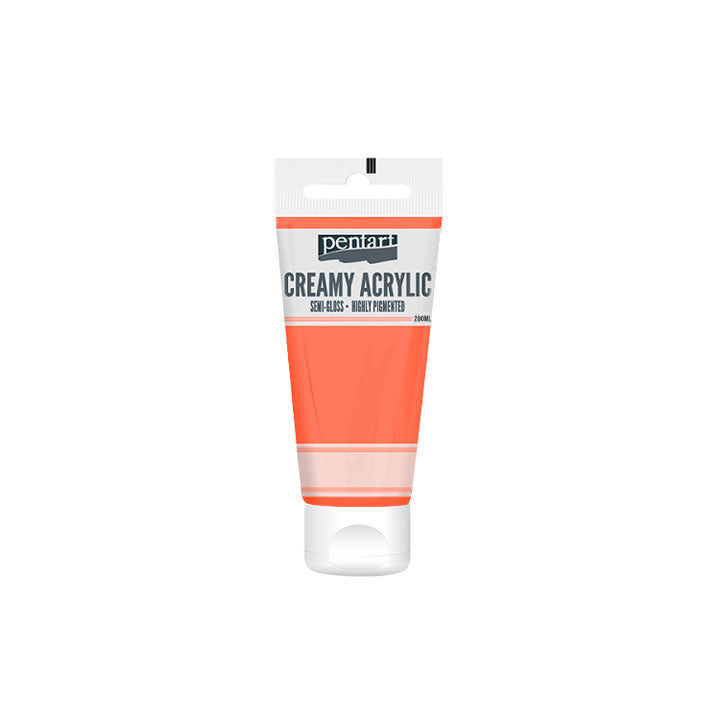 Krémová akrylová farba pololesklá Pentart 200 ml | rôzne odtiene — obrázok 18