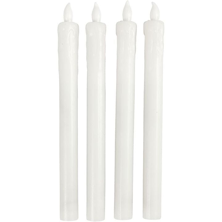 LED vysoké sviečky 24.5 cm - sada 4 ks — obrázok 2
