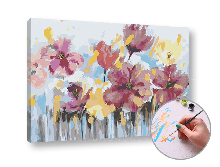 Maľovanie podľa čísel ABSTRACT FLOWERS | nízka náročnosť — obrázok 3