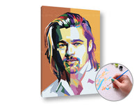 Maľovanie podľa čísel BRAD PITT | nízka náročnosť — obrázok 1