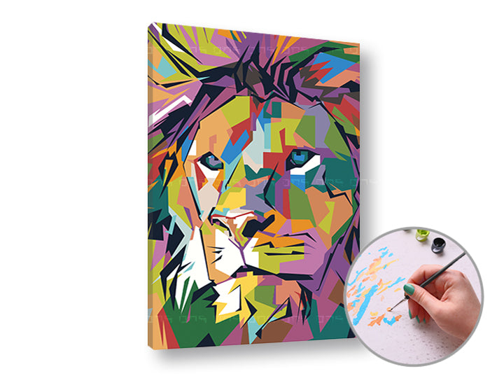 Maľovanie podľa čísel COLOUR LION | nízka náročnosť — obrázok 1
