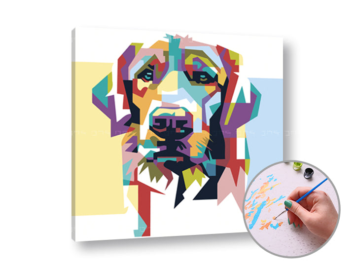 Maľovanie podľa čísel DOG LOVELY | nízka náročnosť — obrázok 1
