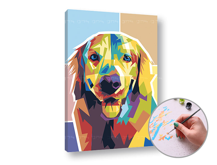 Maľovanie podľa čísel GOLDEN RETRIEVER | nízka náročnosť — obrázok 1