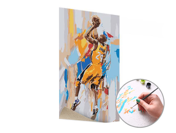Maľovanie podľa čísel KOBE BRYANT 24 | nízka náročnosť — obrázok 3