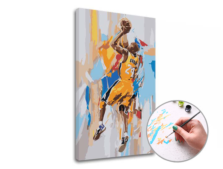 Maľovanie podľa čísel KOBE BRYANT 24 | nízka náročnosť — obrázok 2