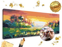 Maľovanie podľa čísel PREMIUM GOLD | Pestrofarebná krajina — obrázok 2