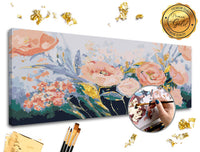 Maľovanie podľa čísel PREMIUM GOLD | Ružová záhrada — obrázok 1