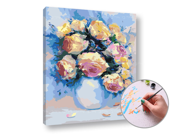 Maľovanie podľa čísel ROSES IN THE PASSION | nízka náročnosť — obrázok 2
