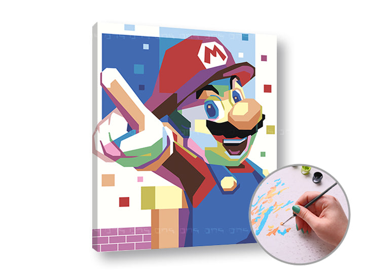 Maľovanie podľa čísel SUPER MARIO | nízka náročnosť — obrázok 2