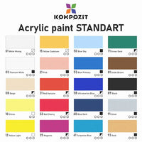 Metalická akrylová farba STANDART Kompozit 500 ml | rôzne odtiene — obrázok 2