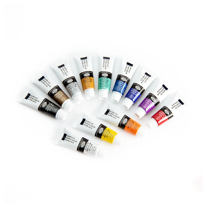 Metalické akrylové farby Royal & Langnickel 12 x 12 ml — obrázok 3