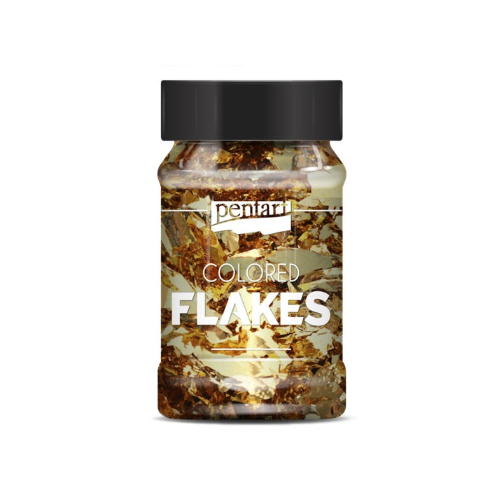Metalické fóliové vločky Pentart 100 ml | rôzne odtiene — obrázok 1
