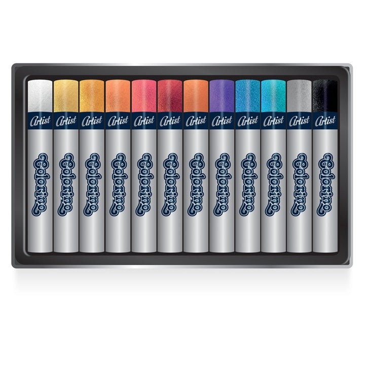 Metalické olejové pastely Colorino Artist 12 ks — obrázok 1