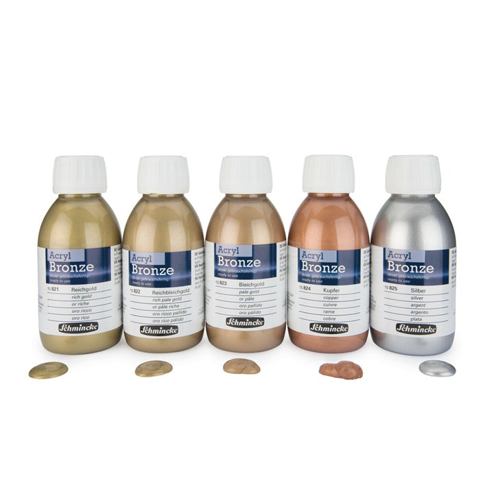Metalický bronz Acryl-Bronze Schmincke 150 ml  | rôzne farby — obrázok 2