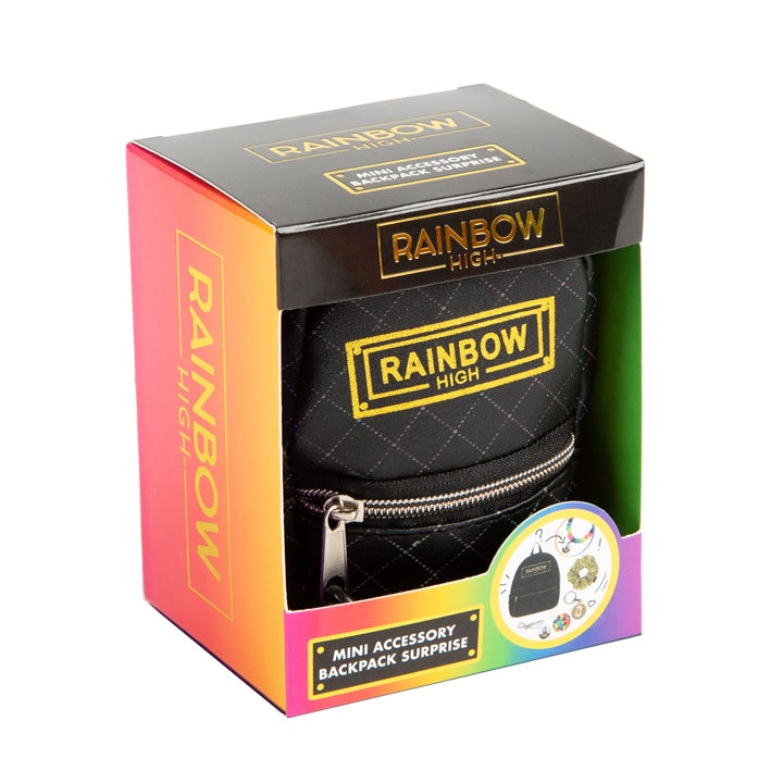 Mini batoh s doplnkami RAINBOW HIGH čierny — obrázok 1