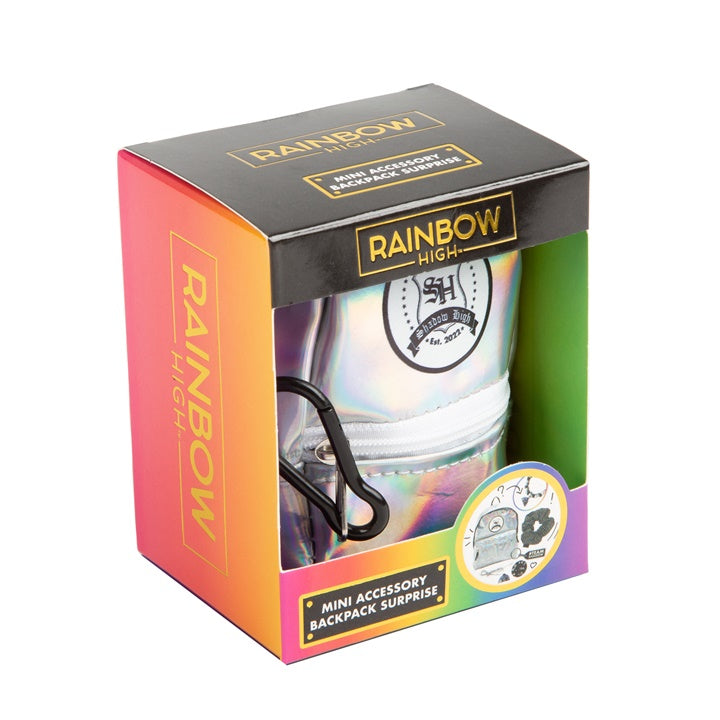 Mini batoh s doplnkami RAINBOW HIGH strieborný — obrázok 1