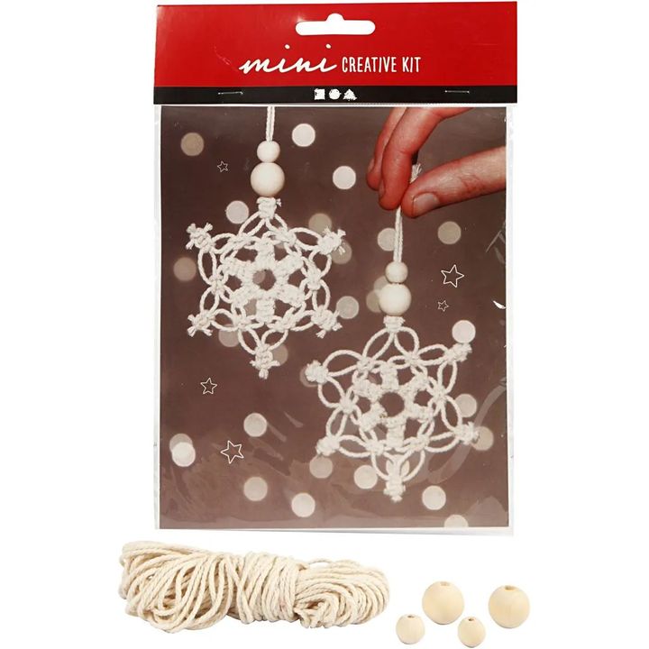Mini kreatívna sada Macrame snehové vločky — obrázok 2
