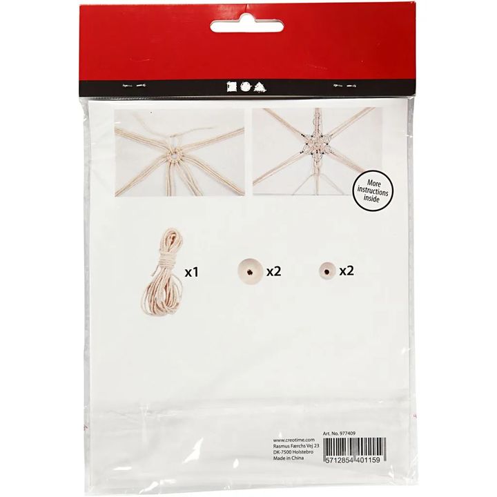 Mini kreatívna sada Macrame snehové vločky — obrázok 3