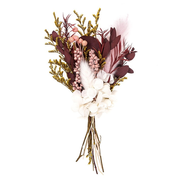 Mini sušená kytica „Burgundy Queen“ / 20 cm — obrázok 3