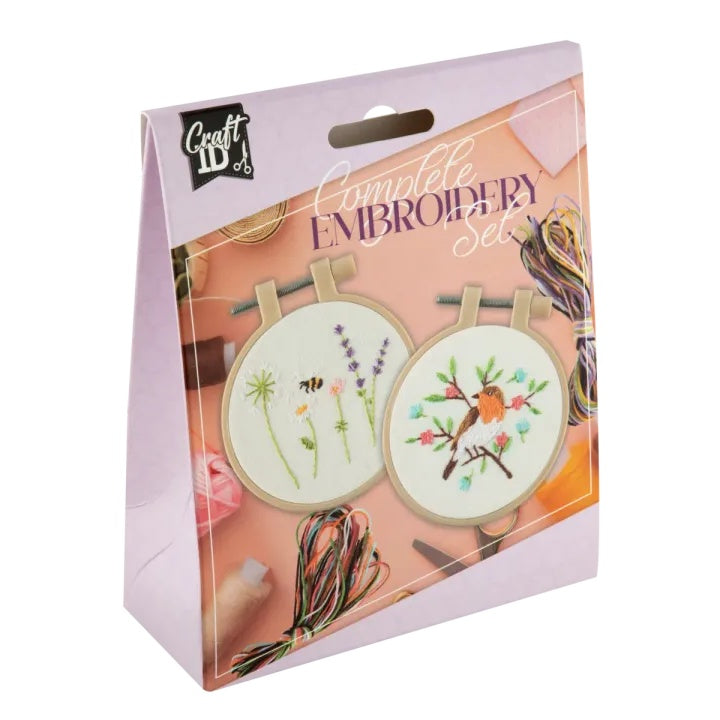 Mini vyšívacia súprava 2 ks Ø 8,5 cm — obrázok 4