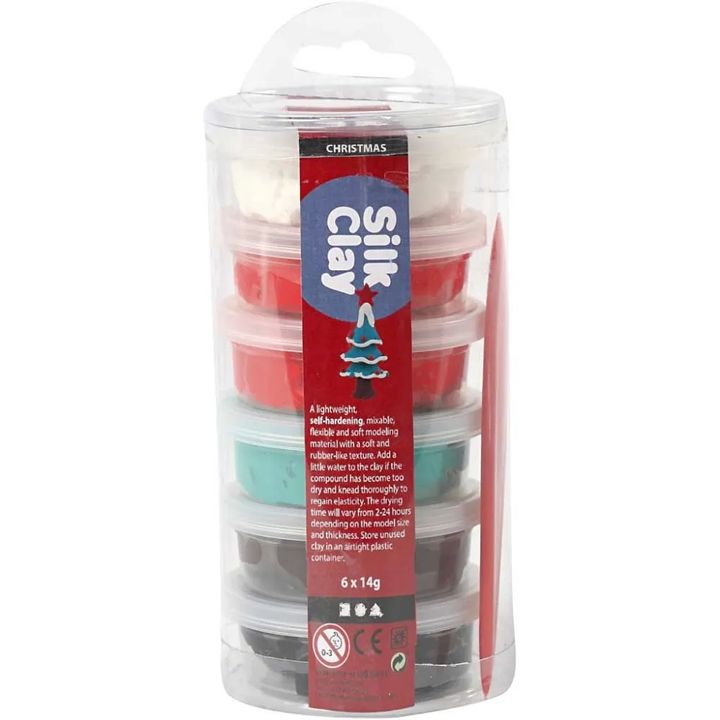 Modelovacia hmota Silk Clay Vianoce 6 x 14 g — obrázok 3