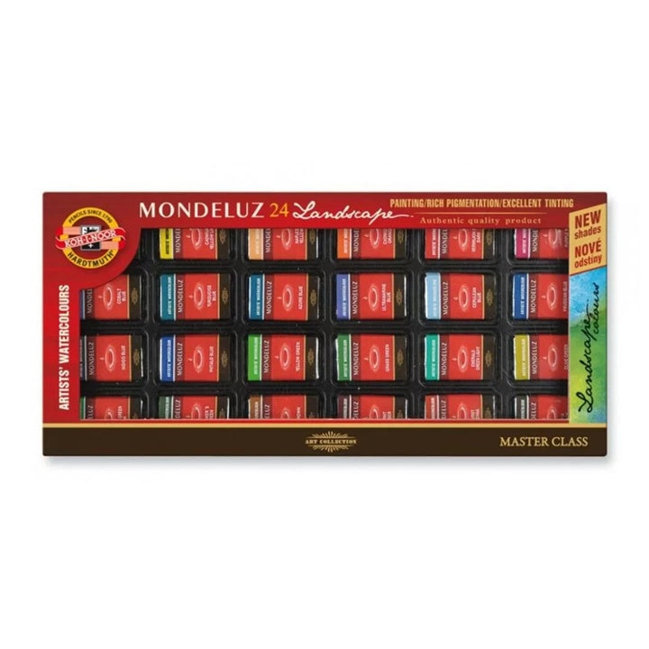 Mondeluz Landscape akvarelové farby / 24 ks