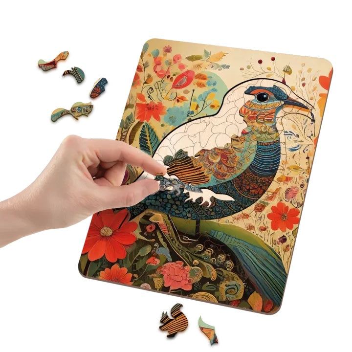 MOXY Drevené puzzle Vták 130ks - umelecké — obrázok 1