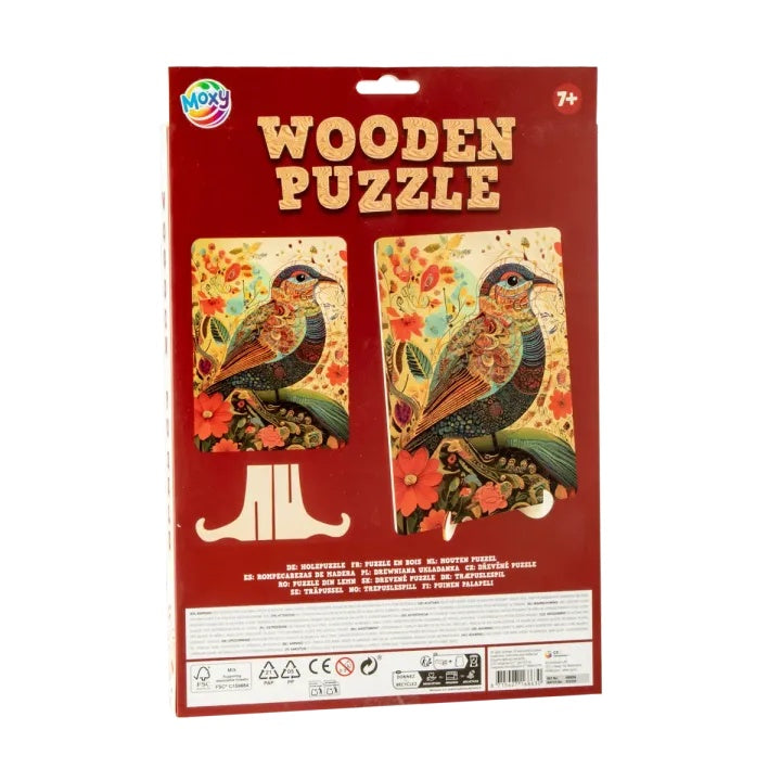 MOXY Drevené puzzle Vták 130ks - umelecké — obrázok 4